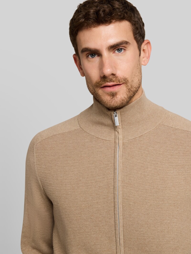 Tom Tailor Strickjacke aus Baumwolle - Hazel Brown Melange