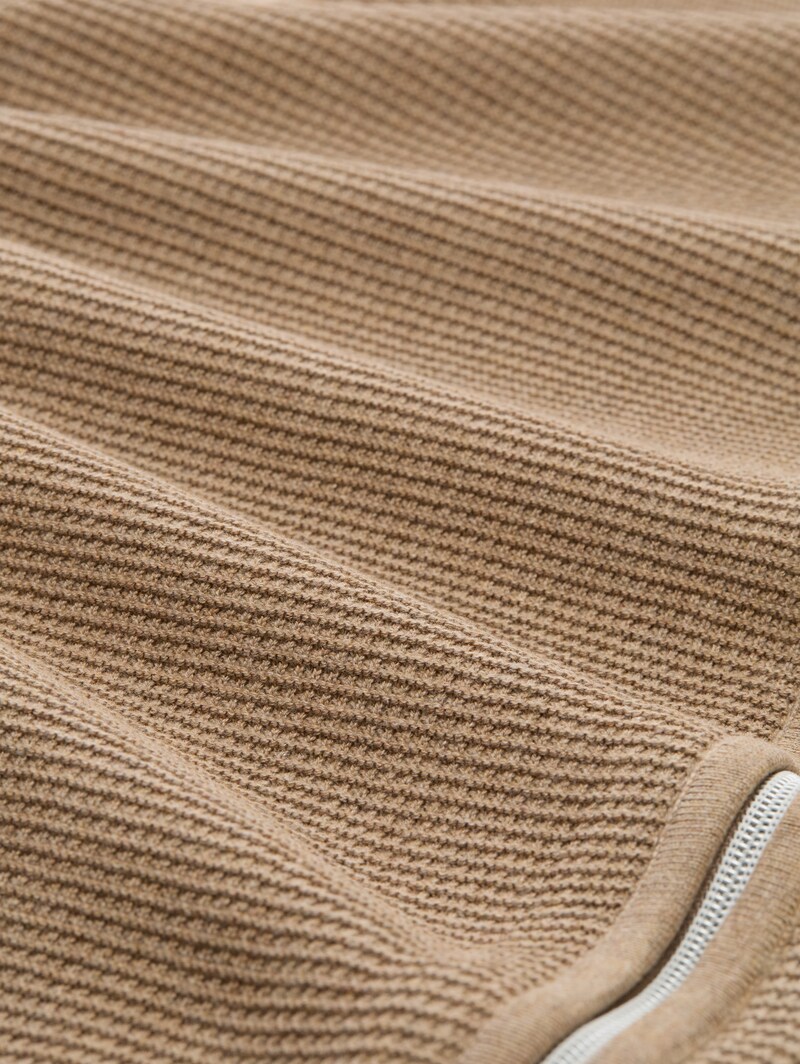 Tom Tailor Strickjacke aus Baumwolle - Hazel Brown Melange