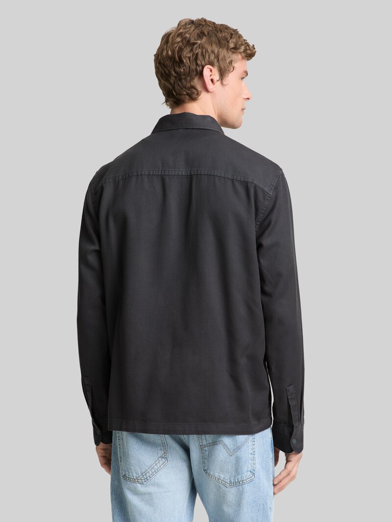Tom Tailor Overshirt mit Reißverschluss - Urban Medium Grey