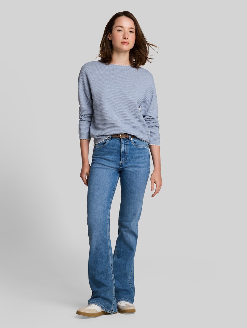 Tom Tailor Relaxed Fit Strickpullover - Foggy Sky Blue