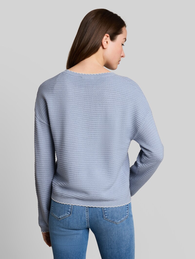 Tom Tailor Relaxed Fit Strickpullover - Foggy Sky Blue