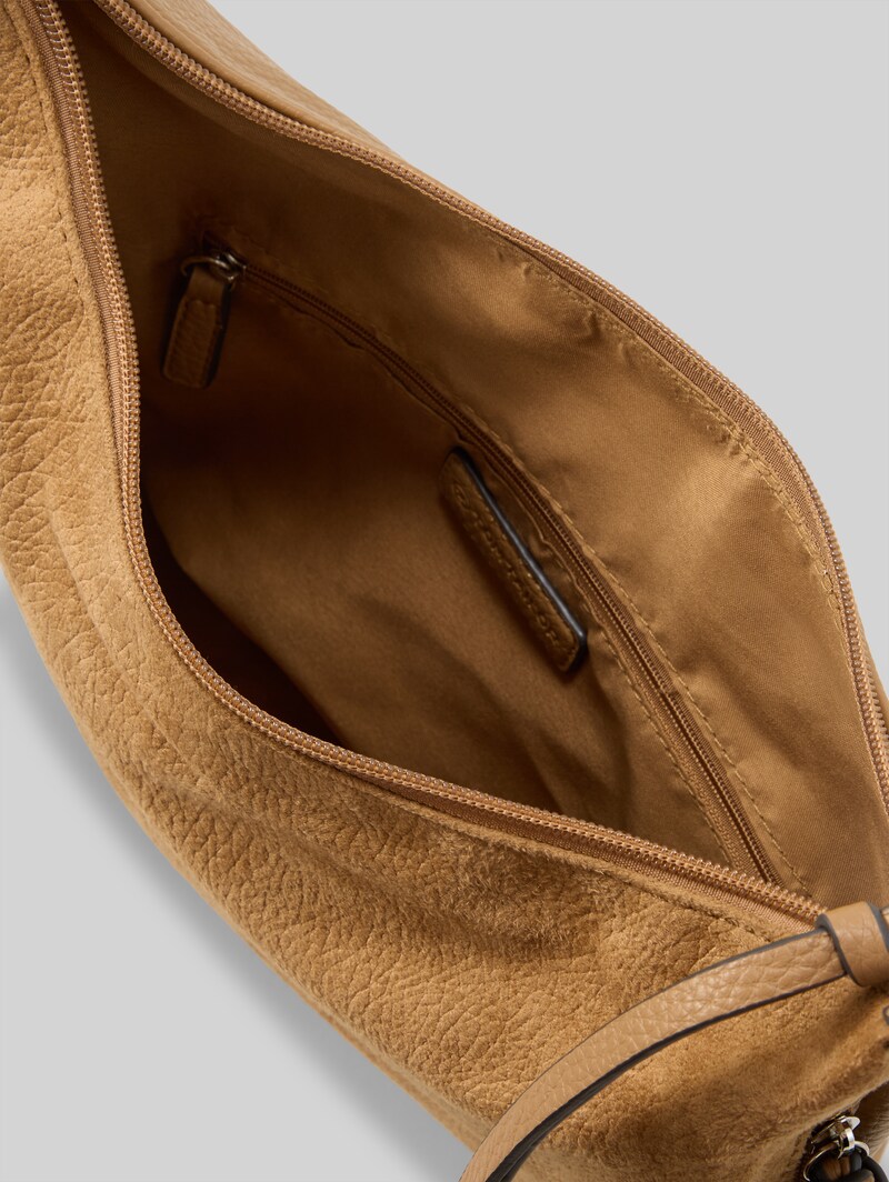 Tom Tailor TTAIANA M Umhängetasche in Wildleder-Optik - Camel / Camel Nature