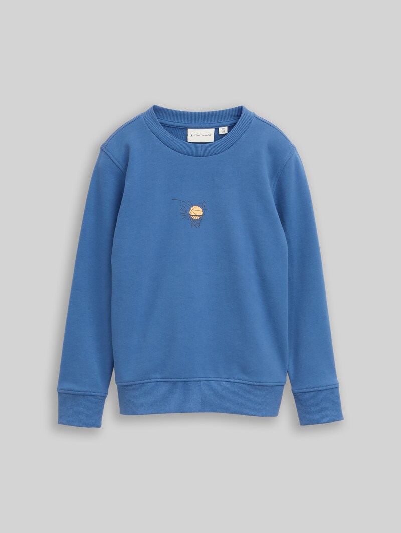 Tom Tailor Glow-in-the-Dark Sweatshirt mit Rückenprint - Federal Blue