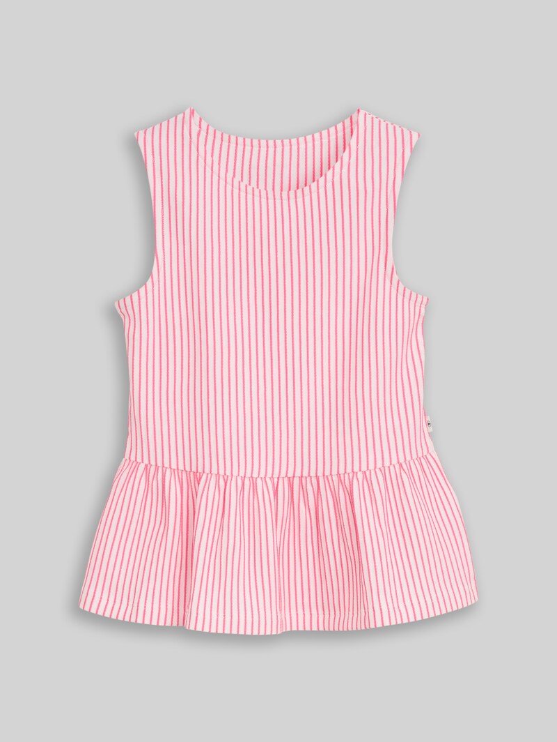 Tom Tailor T-Shirt mit Streifenmuster - Vertical Pink White Stripe