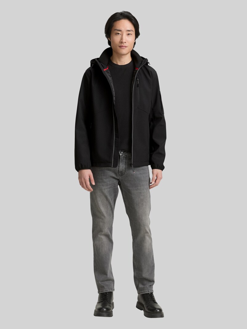 Tom Tailor Softshell Jacke mit Kapuze - Black