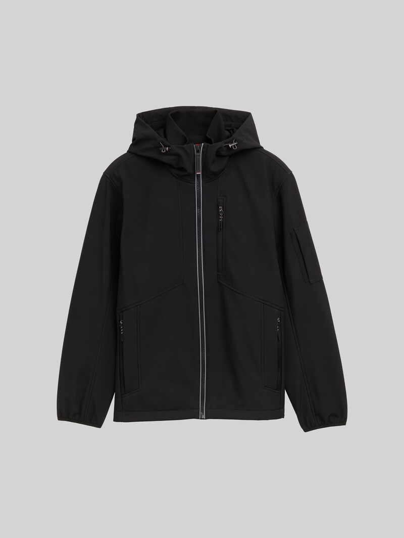 Tom Tailor Softshell Jacke mit Kapuze - Black