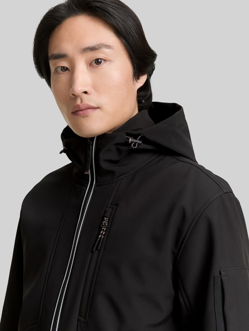 Tom Tailor Softshell Jacke mit Kapuze - Black