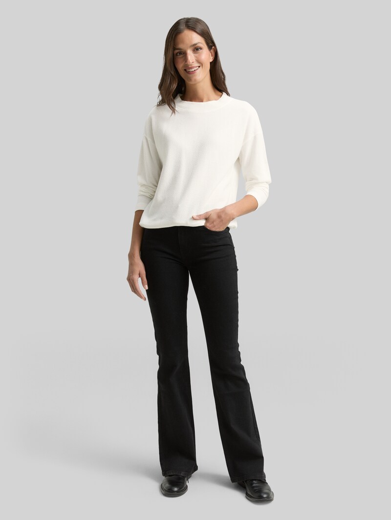 Tom Tailor Loose Fit Sweatshirt - Whisper White