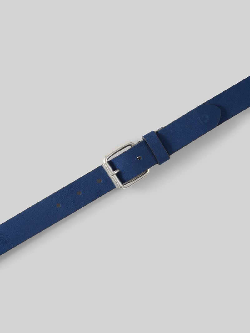 Tom Tailor TTDOLLY Velourledergürtel mit eckiger Dornschließe - Navy Uni
