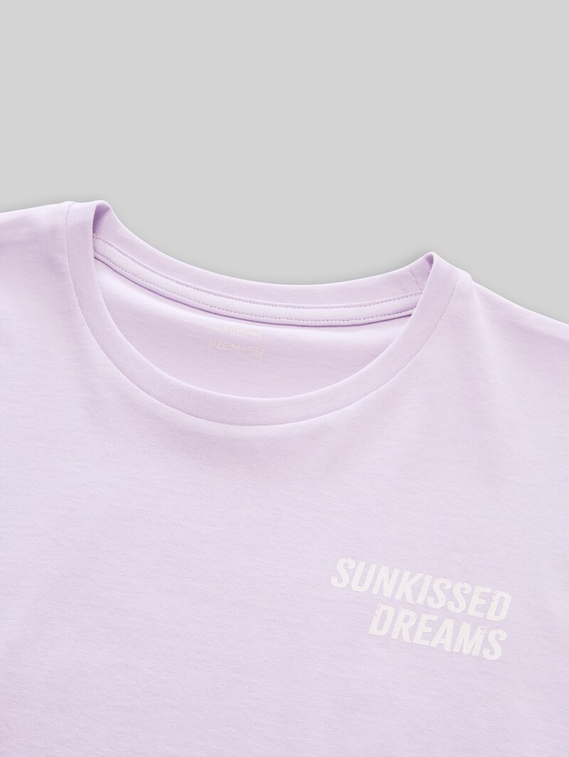 Tom Tailor Oversize T-Shirt mit Rückenprint - Cool Lilac