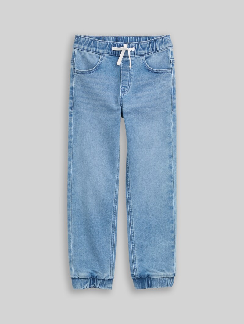 Tom Tailor Straight Jeans mit Stretch - Used Light Stone Blue Denim