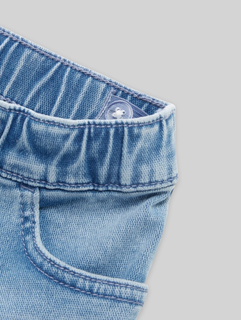 Tom Tailor Straight Jeans mit Stretch - Used Light Stone Blue Denim