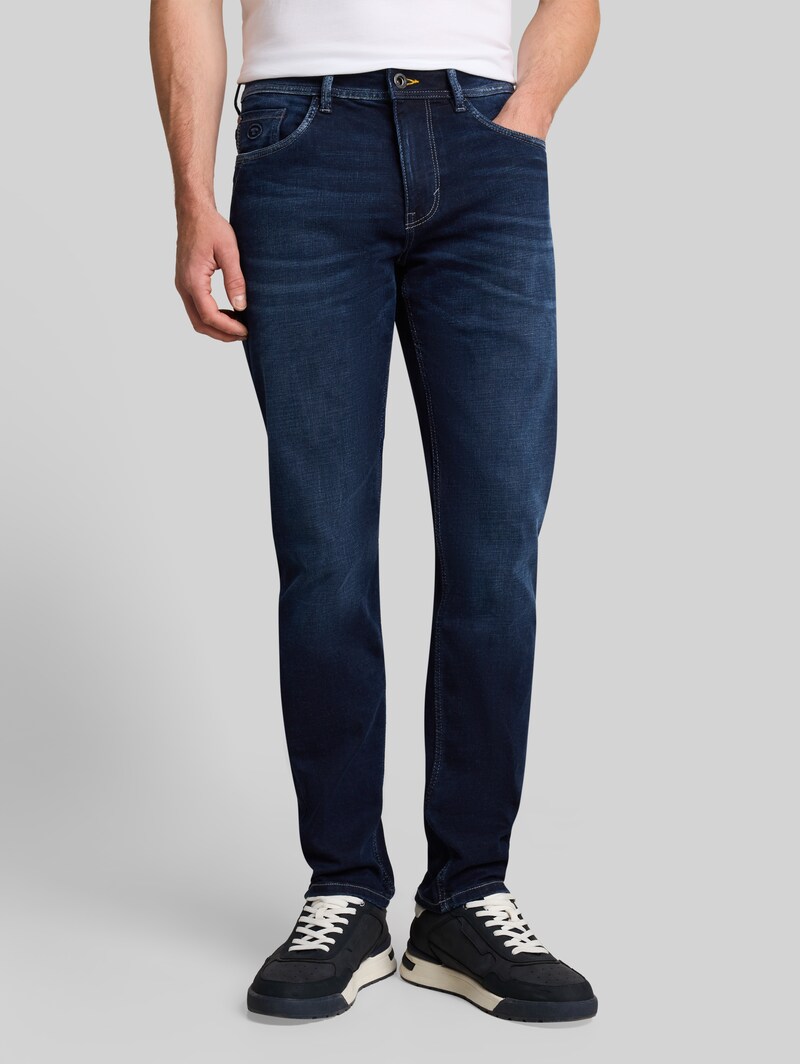 Tom Tailor TTJOSH REGULAR SLIM Jeans mit Stretch - Used Dark Blue Black Denim