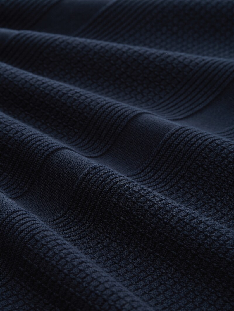 Tom Tailor Strickpullover aus Baumwolle - Sky Captain Blue