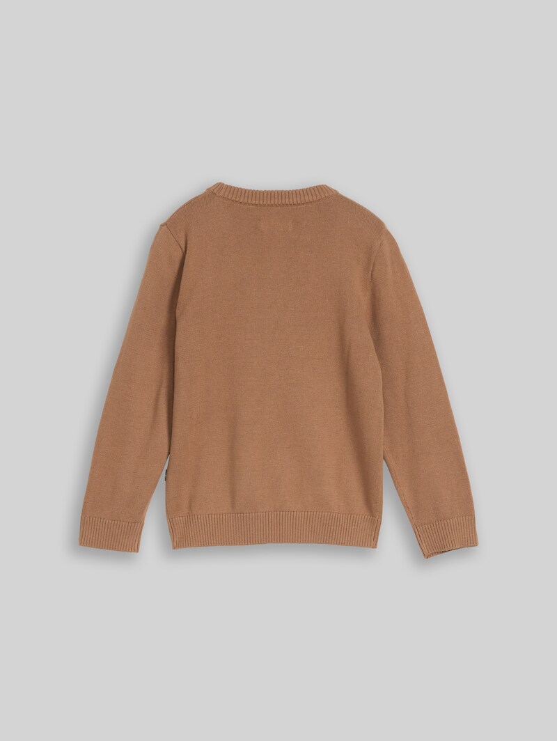 Tom Tailor Strickpullover mit Tiermotiv - Smoked Wood Tom Tailor Strickpullover mit Tiermotiv - Smoked Wood