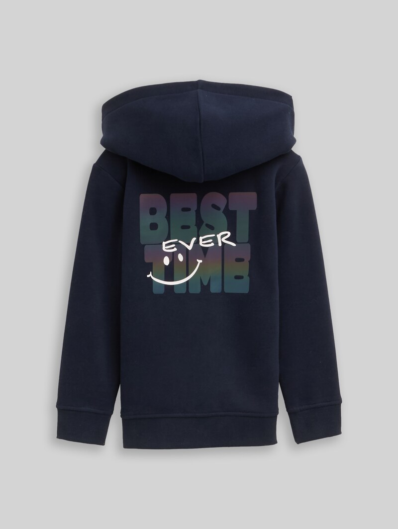 Tom Tailor Hoodie Sweatjacke mit Rückenprint - Sky Captain Blue Tom Tailor Hoodie Sweatjacke mit Rückenprint - Sky Captain Blue