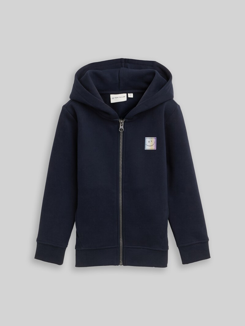 Tom Tailor Hoodie Sweatjacke mit Rückenprint - Sky Captain Blue