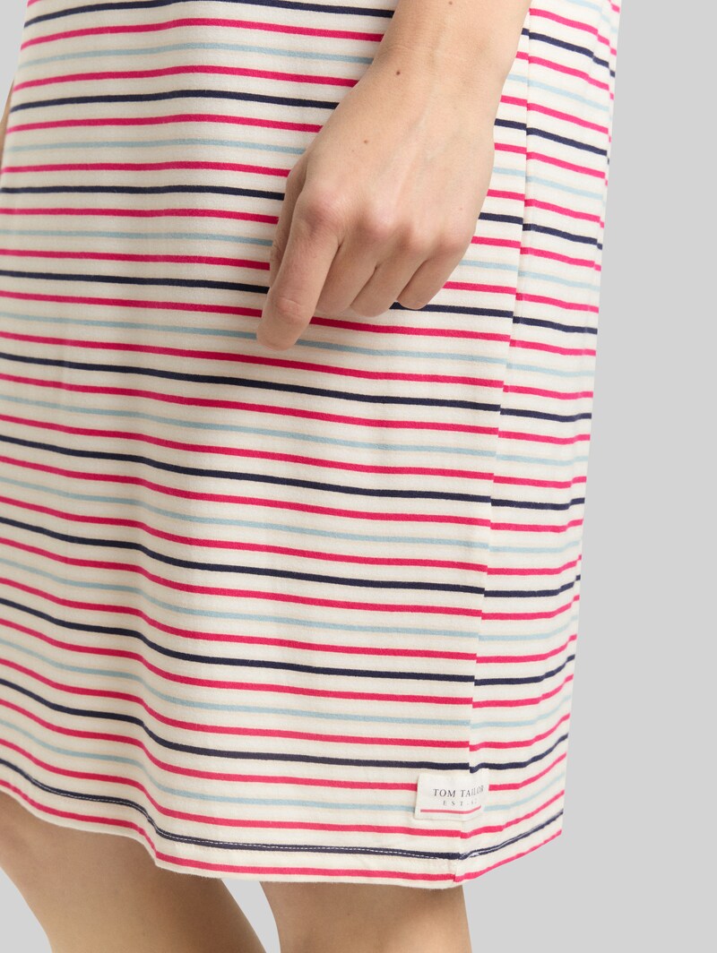 Tom Tailor Nachthemd mit Streifenmuster - White-medium-horizontal Stripe