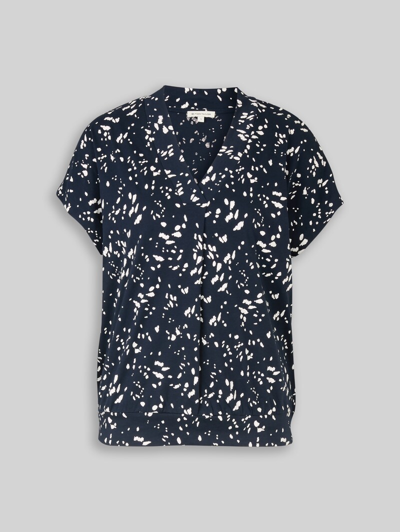 Tom Tailor T-Shirt mit Muster - Navy Dot