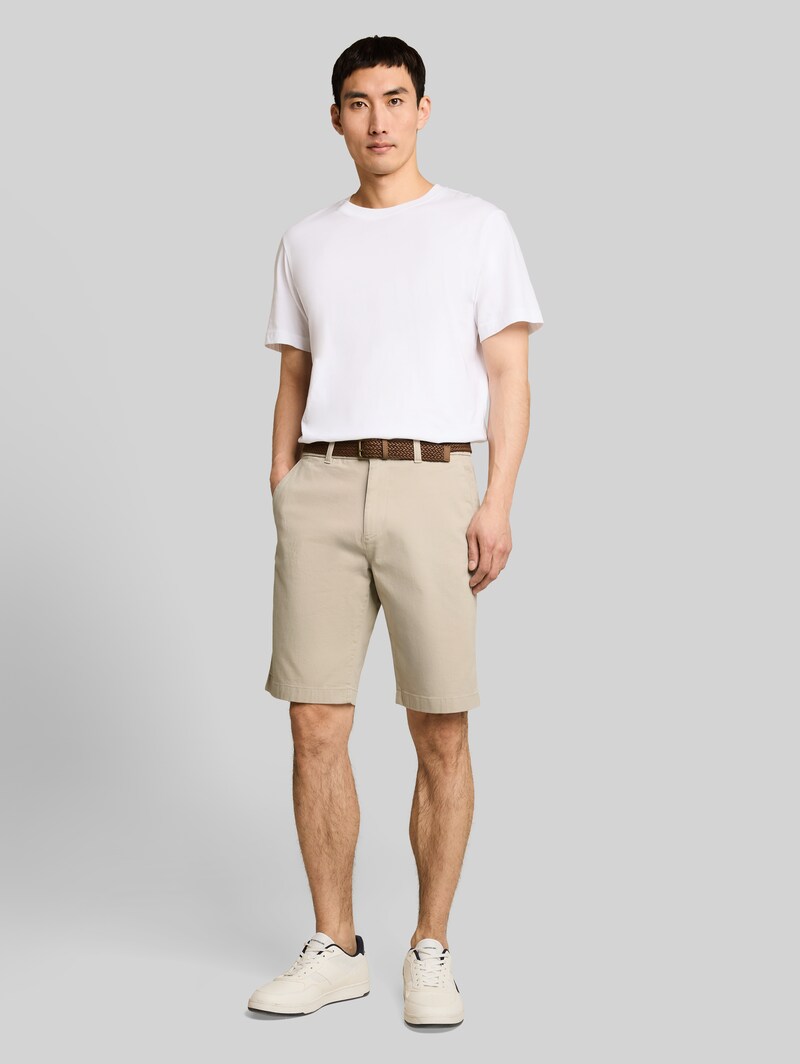 Tom Tailor Regular Chino Shorts mit Gürtel - Cashew Beige