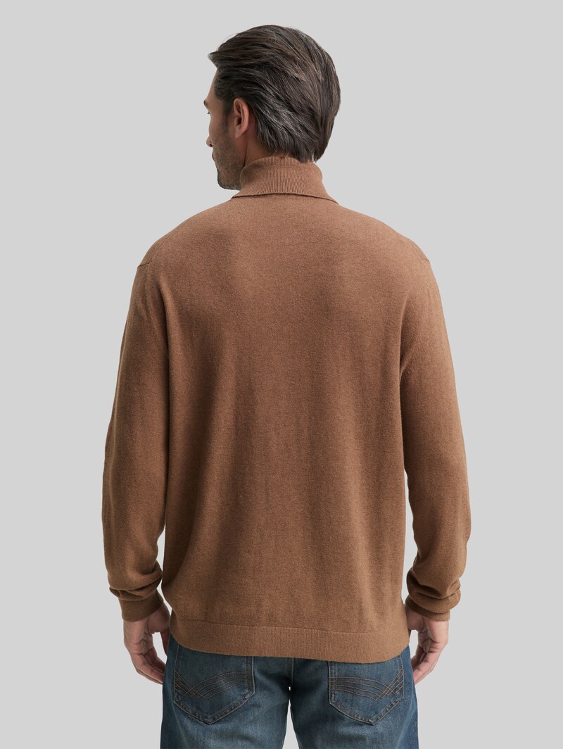 Tom Tailor Rollkragenpullover mit Kaschmir-Anteil - Dark Taupe Melange