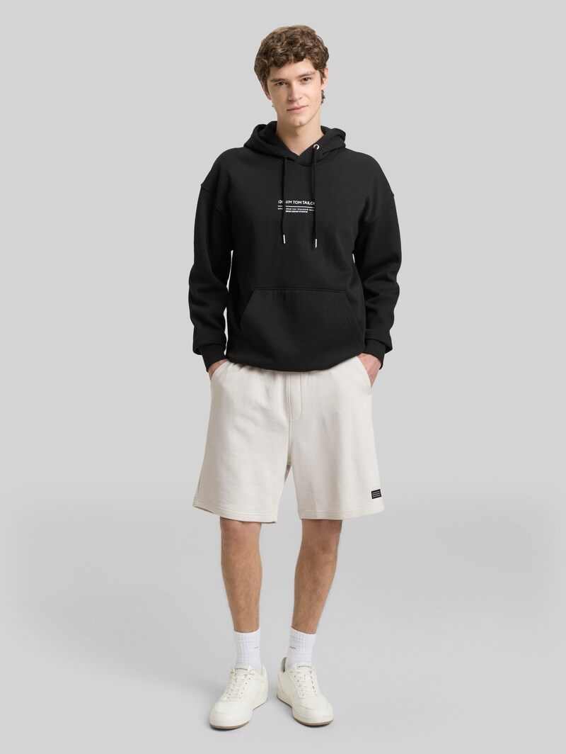 Tom Tailor Relaxed Sweat-Shorts - Greyish White