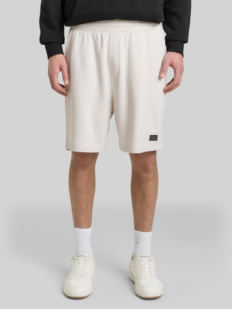 Tom Tailor Relaxed Sweat-Shorts - Greyish White