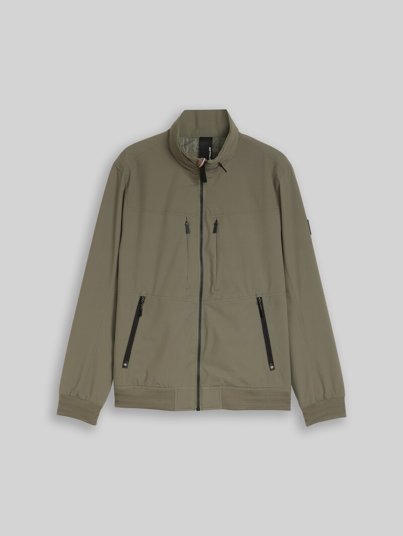 Tom Tailor Blouson Jacke mit verstaubarer Kapuze - Faded Leaf Green