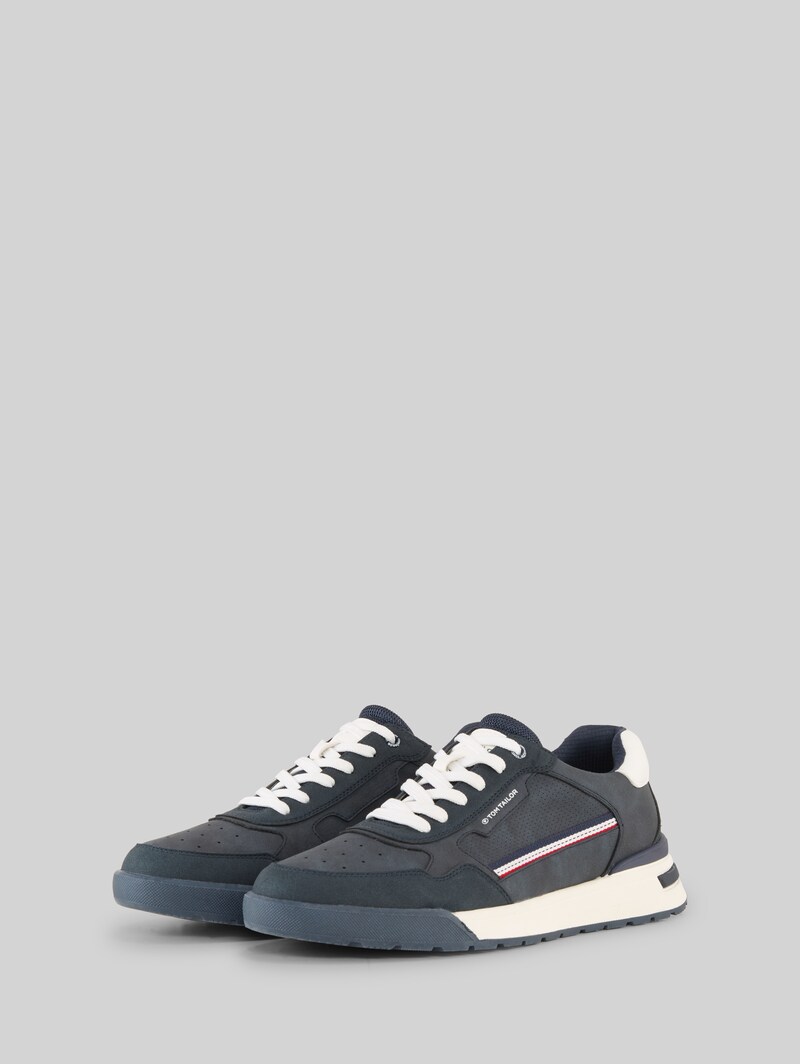 Tom Tailor Sneaker aus Lederimitat - Navy