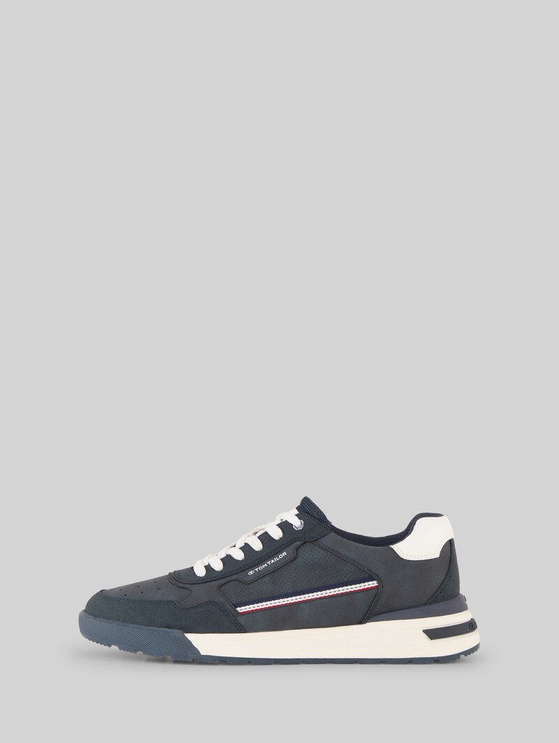 Tom Tailor Sneaker aus Lederimitat - Navy