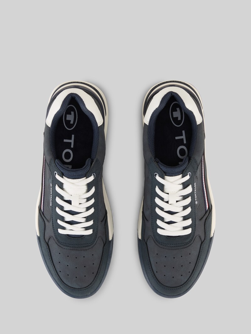 Tom Tailor Sneaker aus Lederimitat - Navy