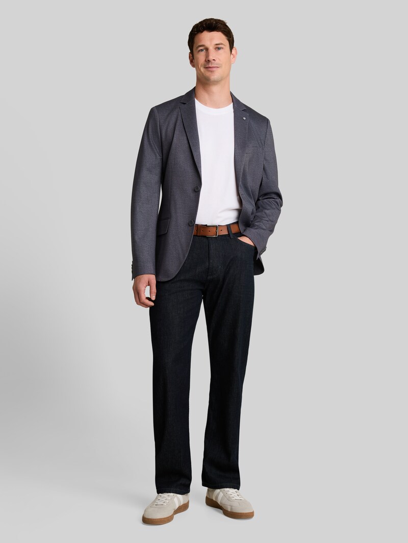 Tom Tailor Regular Fit Sakko mit Taschen - Tamac Grey Melange Print