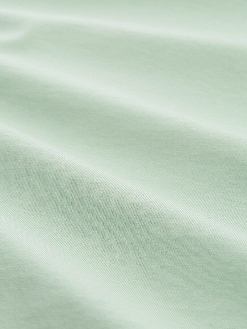 Tom Tailor Slim Fit T-Shirt mit Stickerei - Light Matcha Green