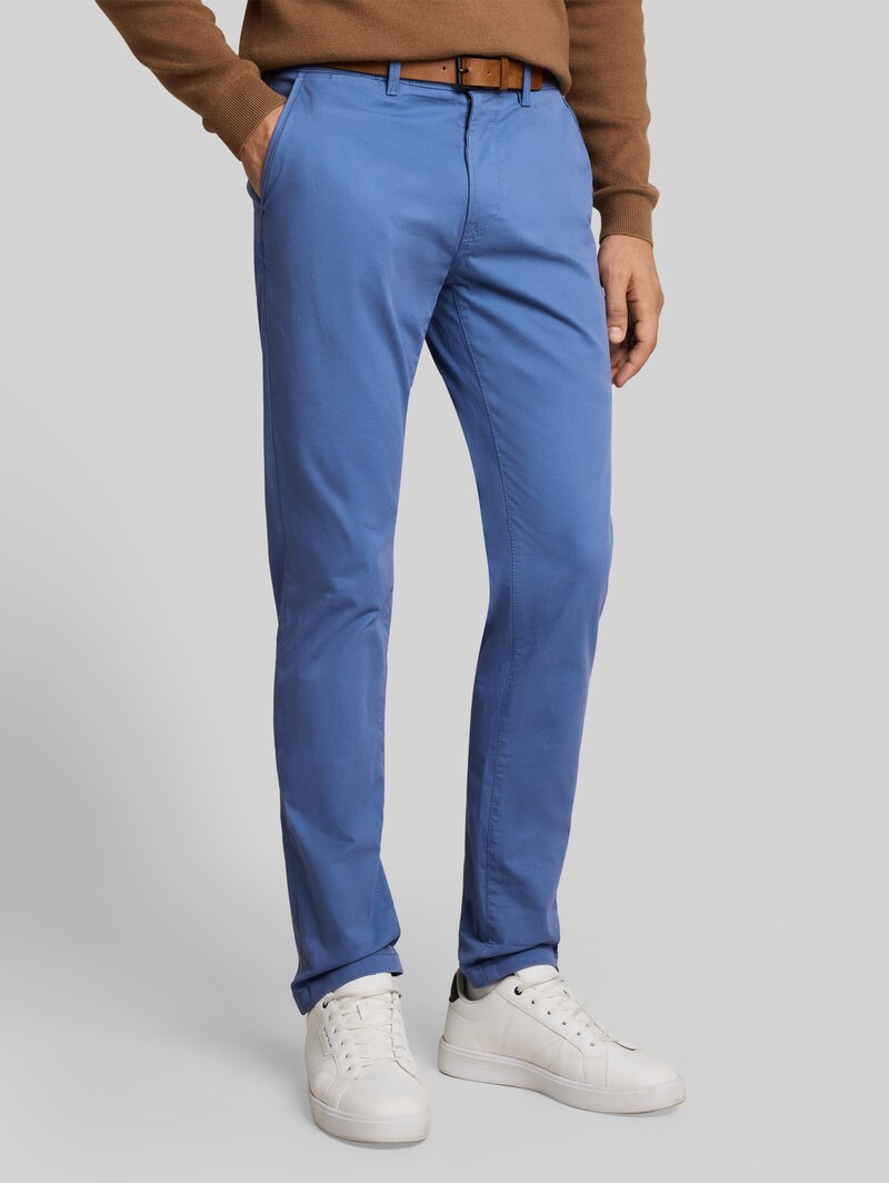 Tom Tailor Slim Chino Hose mit Gürtel - Rating Blue