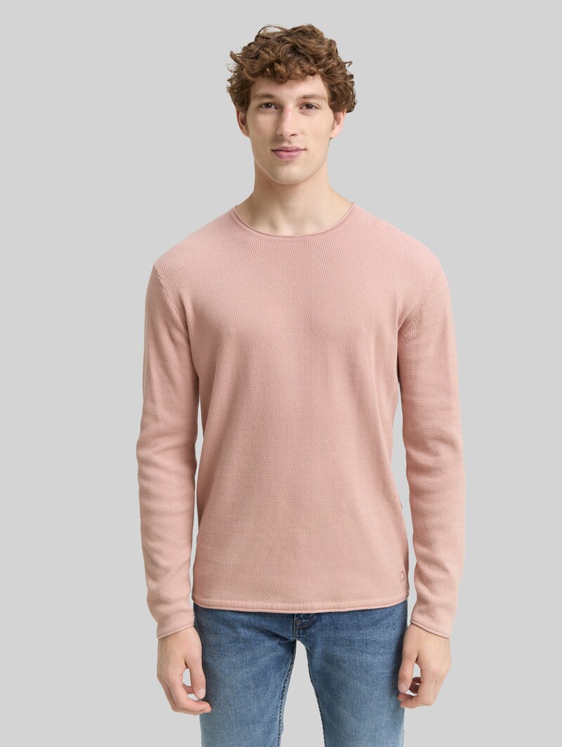 Tom Tailor Strickpullover aus Baumwolle - Smoky Rose Tom Tailor Strickpullover aus Baumwolle - Smoky Rose