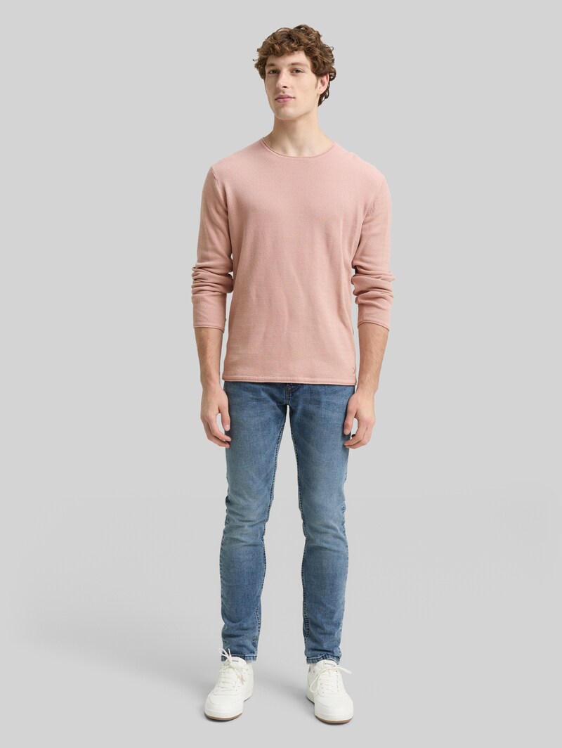 Tom Tailor Strickpullover aus Baumwolle - Smoky Rose