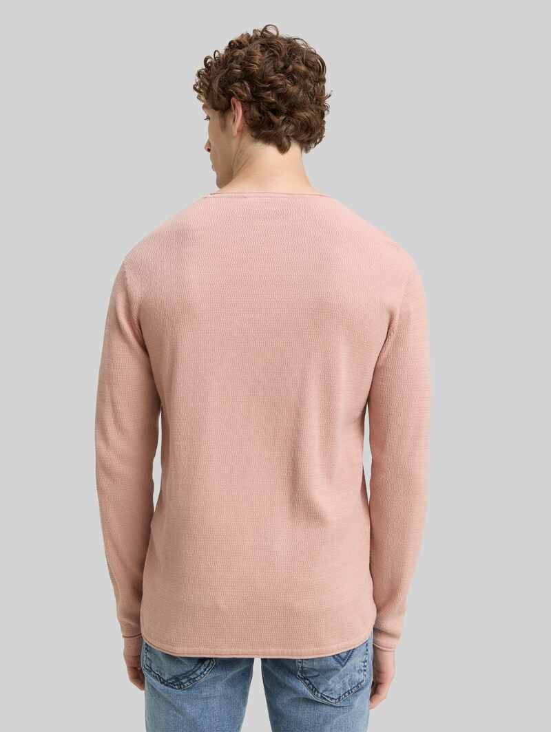 Tom Tailor Strickpullover aus Baumwolle - Smoky Rose
