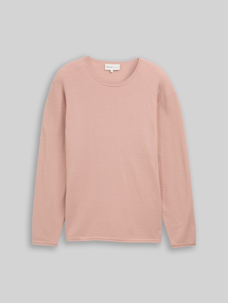 Tom Tailor Strickpullover aus Baumwolle - Smoky Rose