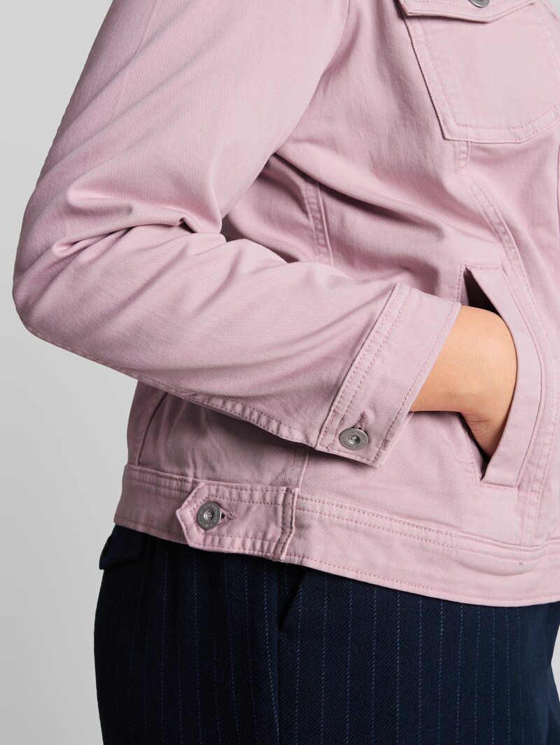Tom Tailor Plus Size - Jeansjacke mit Eingriffstaschen - Light Elderberry