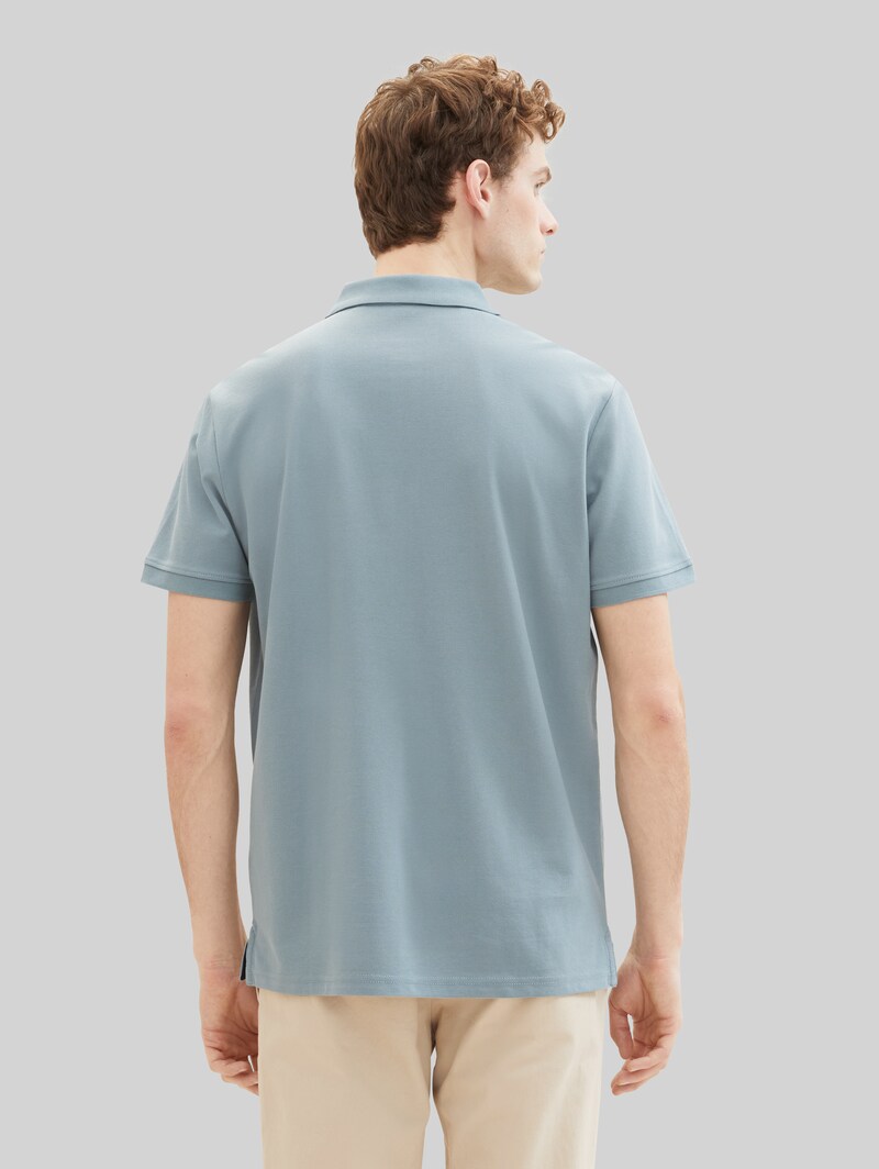 Tom Tailor Piqué Poloshirt aus Baumwolle - Grey Mint