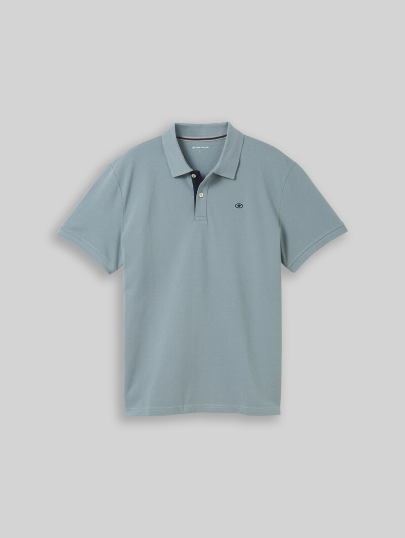 Tom Tailor Piqué Poloshirt aus Baumwolle - Grey Mint