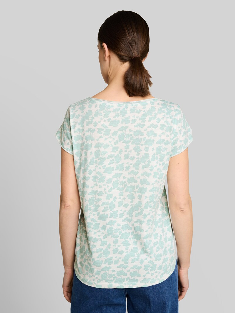Tom Tailor T-Shirt aus Baumwolle - Green Ginkgo Minimal