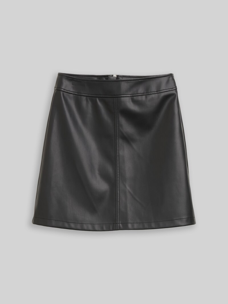Tom Tailor Mini-Rock in Lederoptik - Deep Black