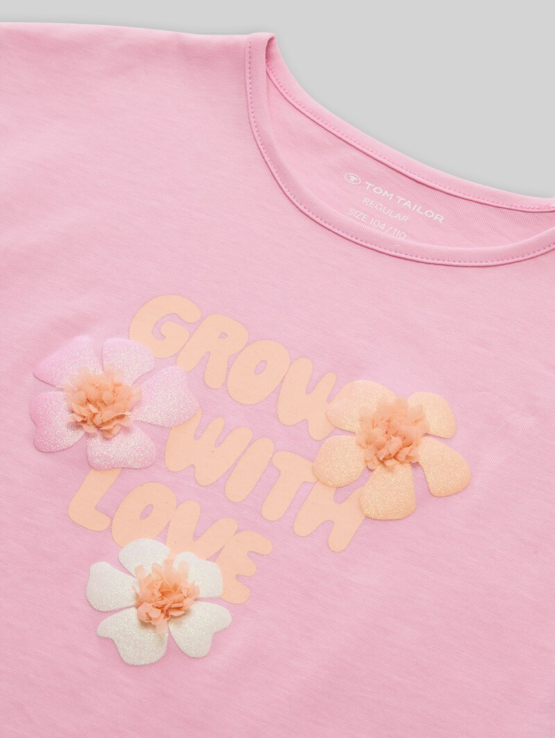 Tom Tailor T-Shirt mit Tüll-Detail - Lovely Pink