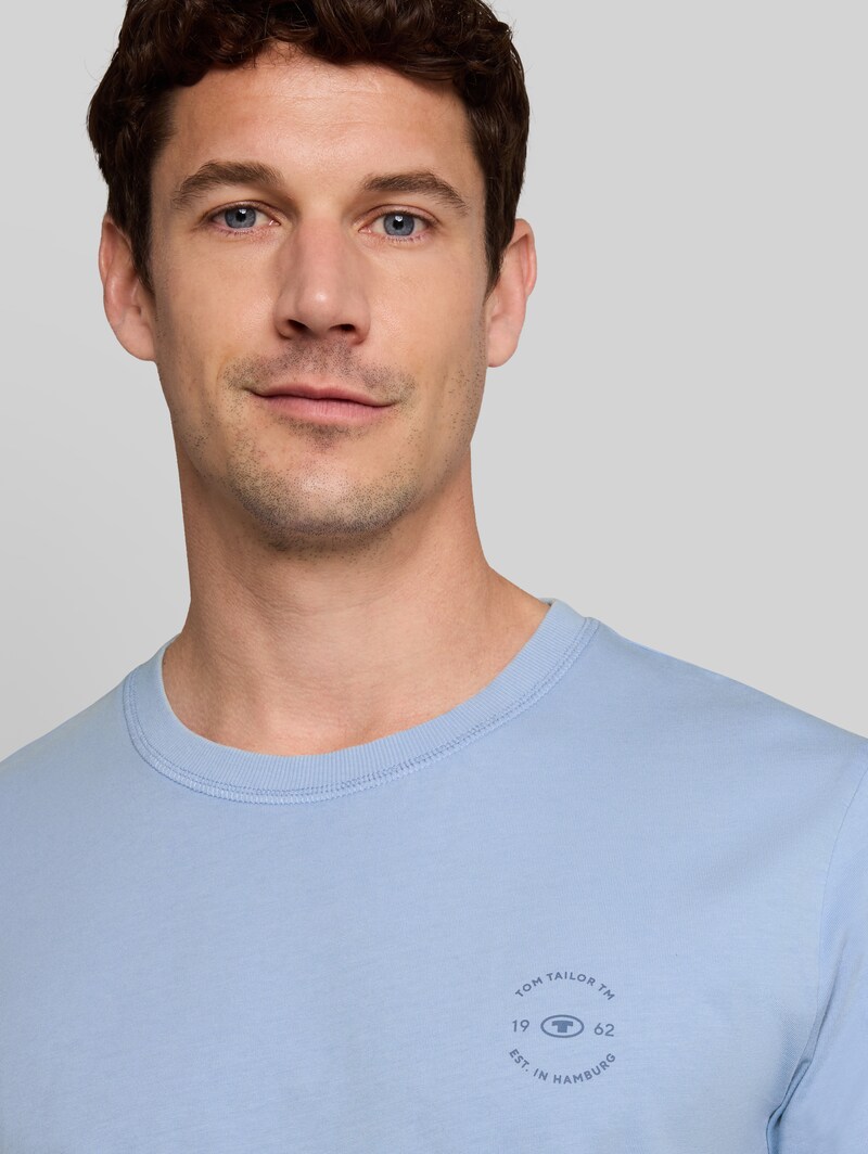 Tom Tailor T-Shirt mit Logo-Print - Pale Blue