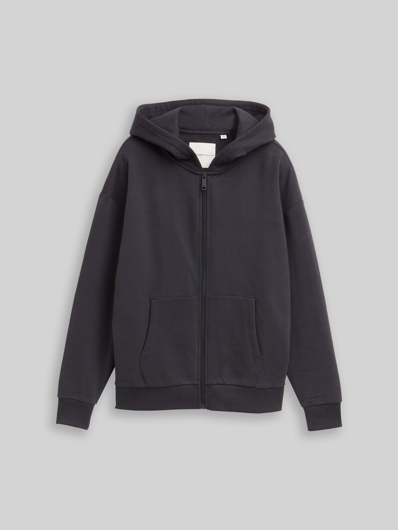 Tom Tailor Oversize Hoodie Sweatjacke - Coal Grey