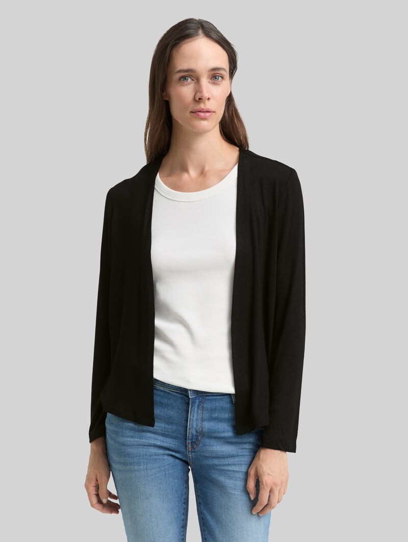 Tom Tailor Basic Cardigan - Black Tom Tailor Basic Cardigan - Black