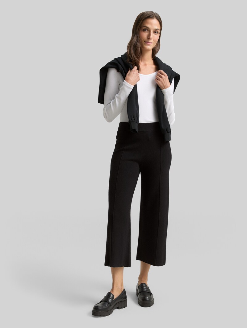 Tom Tailor Culotte Strickhose - Deep Black