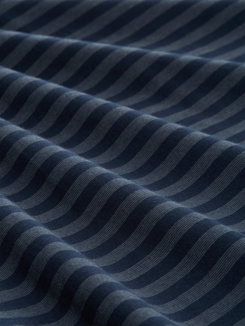 Tom Tailor T-Shirt mit Streifenmuster - Navy Grey Yd Stripe