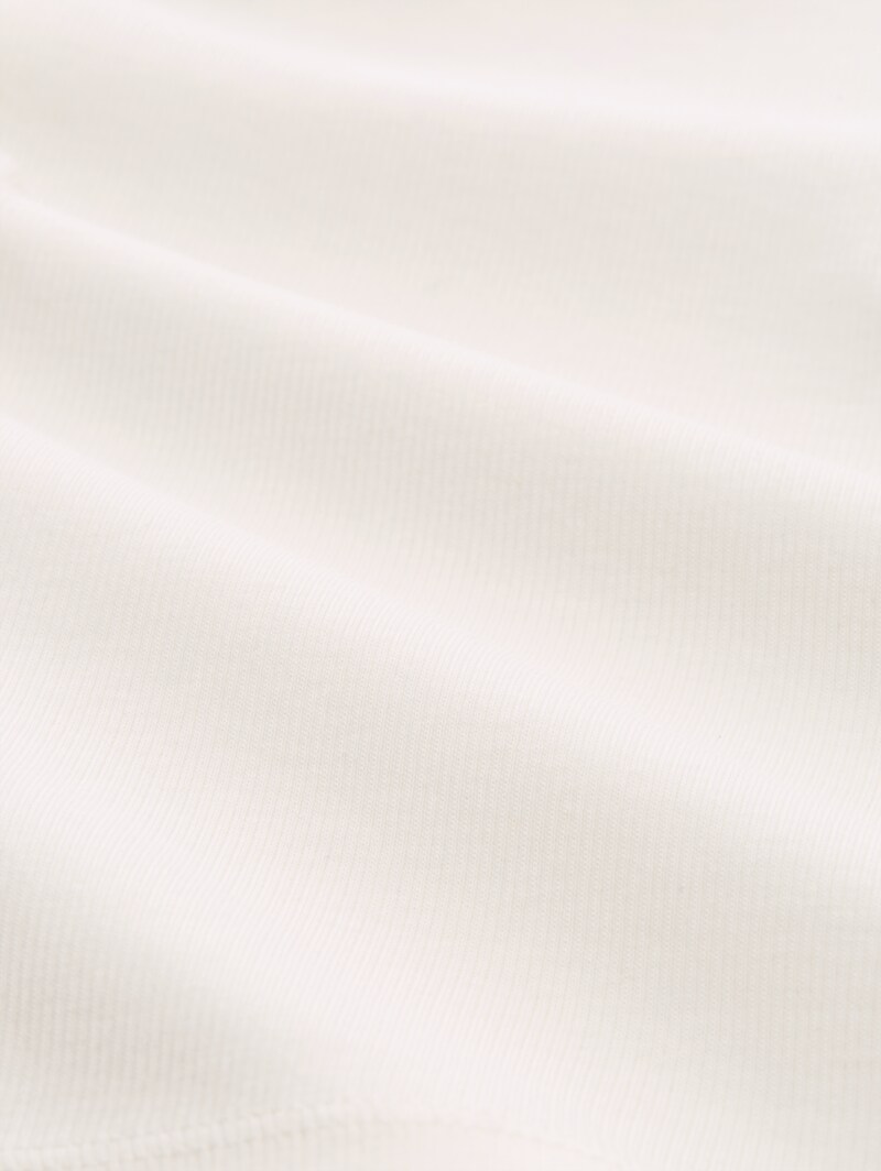 Tom Tailor Slim Fit Henley Langarmshirt - Off White